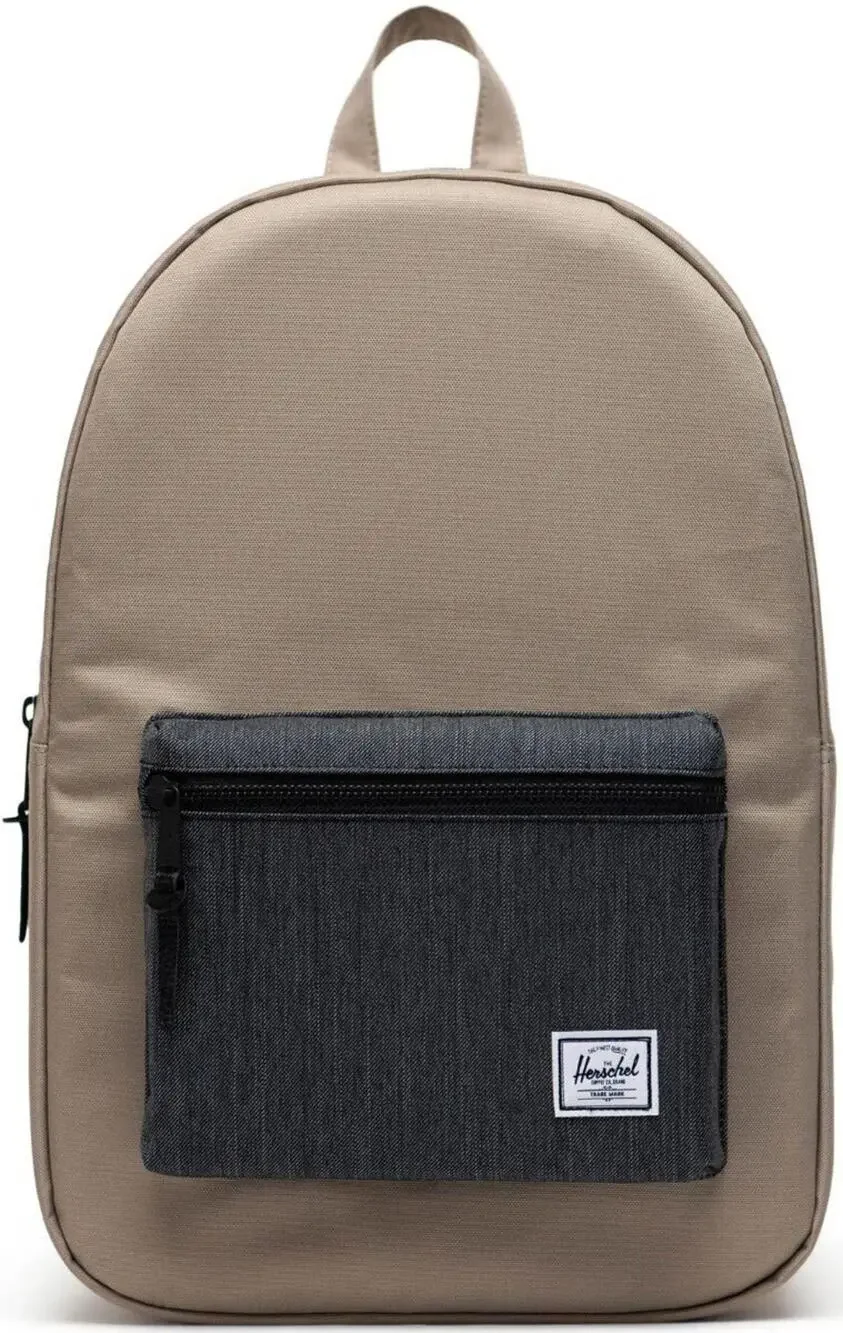 NEW Herschel BackpackSettlement Timberwolf/Black Denim Laptop 15 inch, One Size